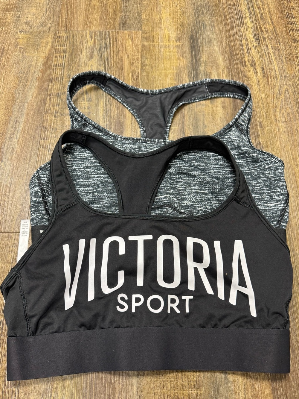 Victoria’s Secret Black And Gray Racerback Sports Bra‎ Bundle of 2